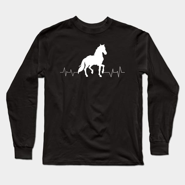 Horse Heartbeat Long Sleeve T-Shirt by captainmood